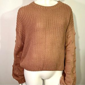 Jessica Simpson Tan Crew Neck Sweater
